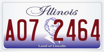 IL license plate A072464