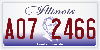 IL license plate A072466