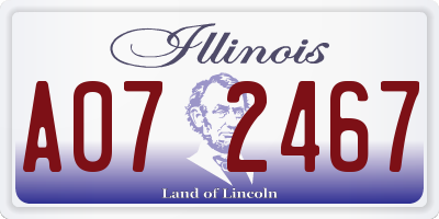 IL license plate A072467