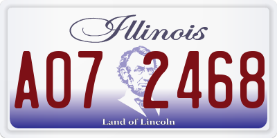 IL license plate A072468