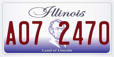 IL license plate A072470