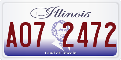 IL license plate A072472