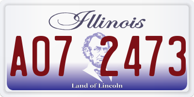 IL license plate A072473