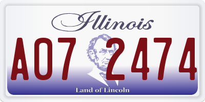 IL license plate A072474
