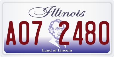 IL license plate A072480
