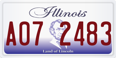 IL license plate A072483