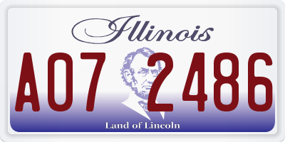 IL license plate A072486