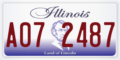 IL license plate A072487