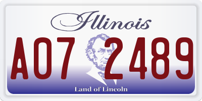 IL license plate A072489