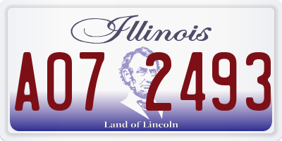 IL license plate A072493
