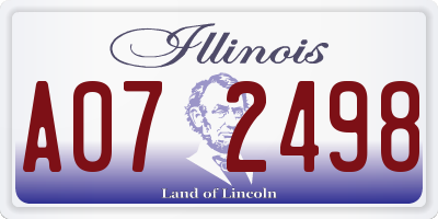 IL license plate A072498