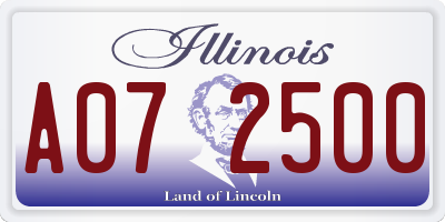 IL license plate A072500