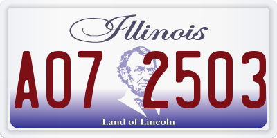 IL license plate A072503