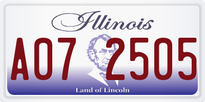 IL license plate A072505