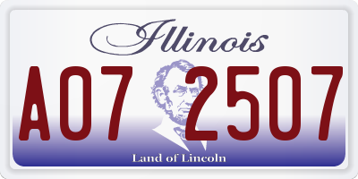 IL license plate A072507