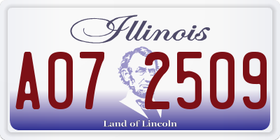 IL license plate A072509