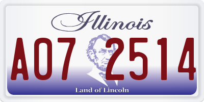 IL license plate A072514