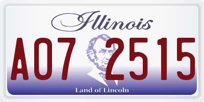 IL license plate A072515