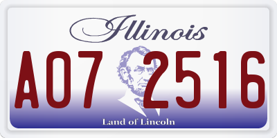 IL license plate A072516