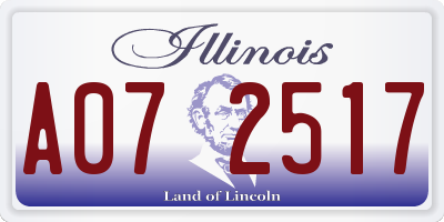 IL license plate A072517