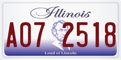 IL license plate A072518