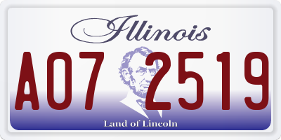 IL license plate A072519
