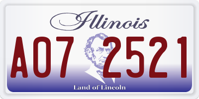 IL license plate A072521
