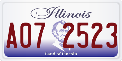 IL license plate A072523