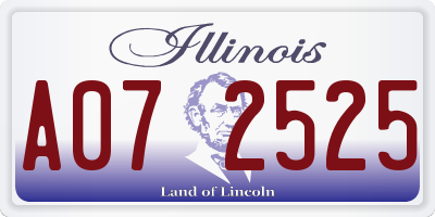 IL license plate A072525