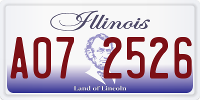 IL license plate A072526