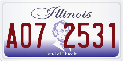 IL license plate A072531