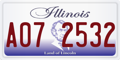 IL license plate A072532