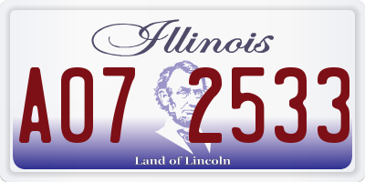 IL license plate A072533