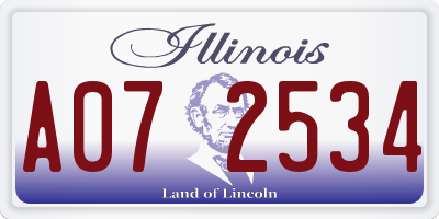 IL license plate A072534