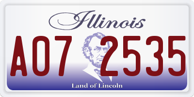 IL license plate A072535