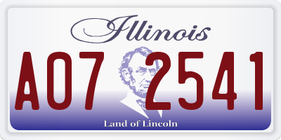 IL license plate A072541