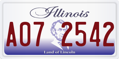 IL license plate A072542