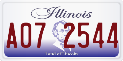IL license plate A072544