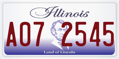 IL license plate A072545