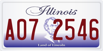IL license plate A072546