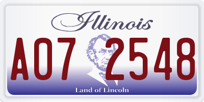 IL license plate A072548