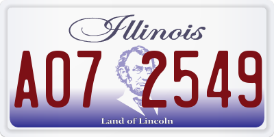 IL license plate A072549