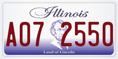 IL license plate A072550