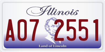 IL license plate A072551