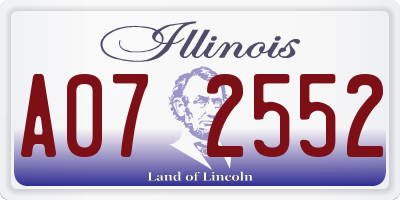 IL license plate A072552