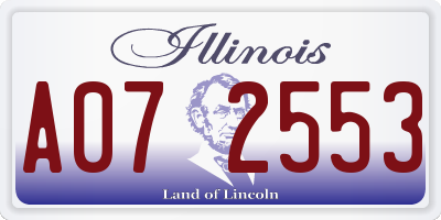 IL license plate A072553