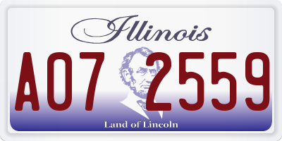 IL license plate A072559