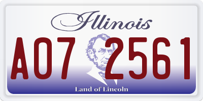 IL license plate A072561