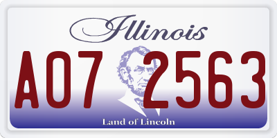 IL license plate A072563