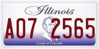 IL license plate A072565
